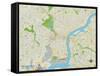 Political Map of Philadelphia, PA-null-Framed Stretched Canvas