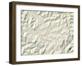 Political Map of Pikeville, KY-null-Framed Art Print