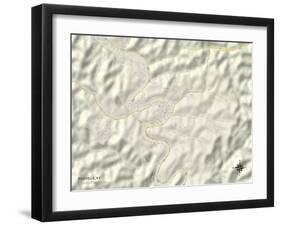 Political Map of Pikeville, KY-null-Framed Art Print