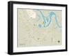 Political Map of Pine Bluff, AR-null-Framed Art Print