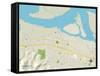 Political Map of Pittsburg, CA-null-Framed Stretched Canvas