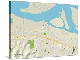 Political Map of Pittsburg, CA-null-Stretched Canvas