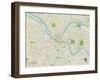 Political Map of Pittsburgh, PA-null-Framed Art Print