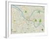 Political Map of Pittsburgh, PA-null-Framed Art Print