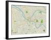 Political Map of Pittsburgh, PA-null-Framed Art Print