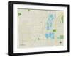 Political Map of Plainfield, IL-null-Framed Art Print