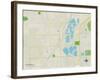 Political Map of Plainfield, IL-null-Framed Art Print