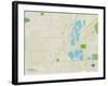 Political Map of Plainfield, IL-null-Framed Art Print