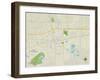 Political Map of Plant City, FL-null-Framed Art Print