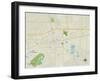 Political Map of Plant City, FL-null-Framed Art Print