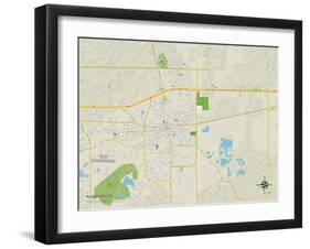 Political Map of Plant City, FL-null-Framed Art Print