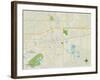 Political Map of Plant City, FL-null-Framed Art Print