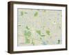 Political Map of Plantation, FL-null-Framed Art Print