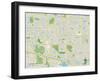 Political Map of Plantation, FL-null-Framed Art Print