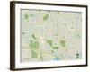 Political Map of Plantation, FL-null-Framed Art Print