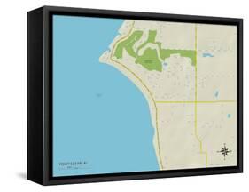 Political Map of Point Clear, AL-null-Framed Stretched Canvas