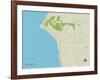 Political Map of Point Clear, AL-null-Framed Art Print