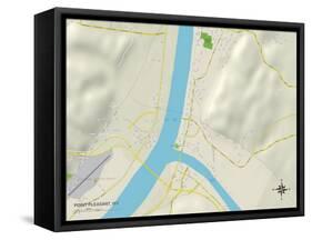 Political Map of Point Pleasant, WV-null-Framed Stretched Canvas