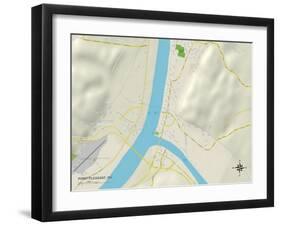 Political Map of Point Pleasant, WV-null-Framed Art Print