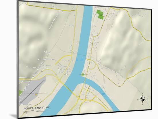 Political Map of Point Pleasant, WV-null-Mounted Art Print