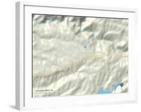 Political Map of Pollock Pines, CA-null-Framed Art Print