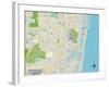 Political Map of Pompano Beach, FL-null-Framed Art Print