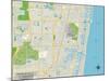 Political Map of Pompano Beach, FL-null-Mounted Art Print