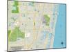 Political Map of Pompano Beach, FL-null-Mounted Art Print