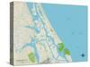 Political Map of Ponce Inlet, FL-null-Stretched Canvas