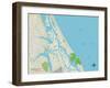 Political Map of Ponce Inlet, FL-null-Framed Art Print