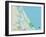 Political Map of Ponce Inlet, FL-null-Framed Art Print