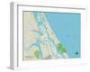 Political Map of Ponce Inlet, FL-null-Framed Art Print