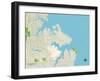 Political Map of Poquoson, VA-null-Framed Art Print