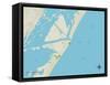 Political Map of Port Aransas, TX-null-Framed Stretched Canvas