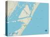 Political Map of Port Aransas, TX-null-Stretched Canvas
