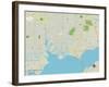 Political Map of Port Charlotte, FL-null-Framed Art Print