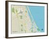 Political Map of Port Orange, FL-null-Framed Art Print