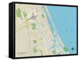 Political Map of Port Orange, FL-null-Framed Stretched Canvas