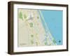 Political Map of Port Orange, FL-null-Framed Art Print