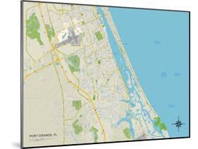 Political Map of Port Orange, FL-null-Mounted Art Print