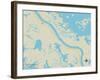 Political Map of Port Sulphur, LA-null-Framed Art Print