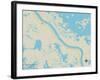 Political Map of Port Sulphur, LA-null-Framed Art Print