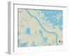 Political Map of Port Sulphur, LA-null-Framed Art Print