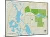 Political Map of Portage Lakes, OH-null-Mounted Art Print