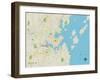 Political Map of Portland, ME-null-Framed Art Print