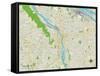 Political Map of Portland, OR-null-Framed Stretched Canvas