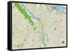 Political Map of Portland, OR-null-Framed Stretched Canvas