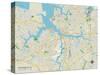 Political Map of Portsmouth, VA-null-Stretched Canvas