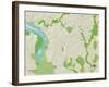 Political Map of Potomac, MD-null-Framed Art Print