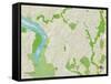 Political Map of Potomac, MD-null-Framed Stretched Canvas